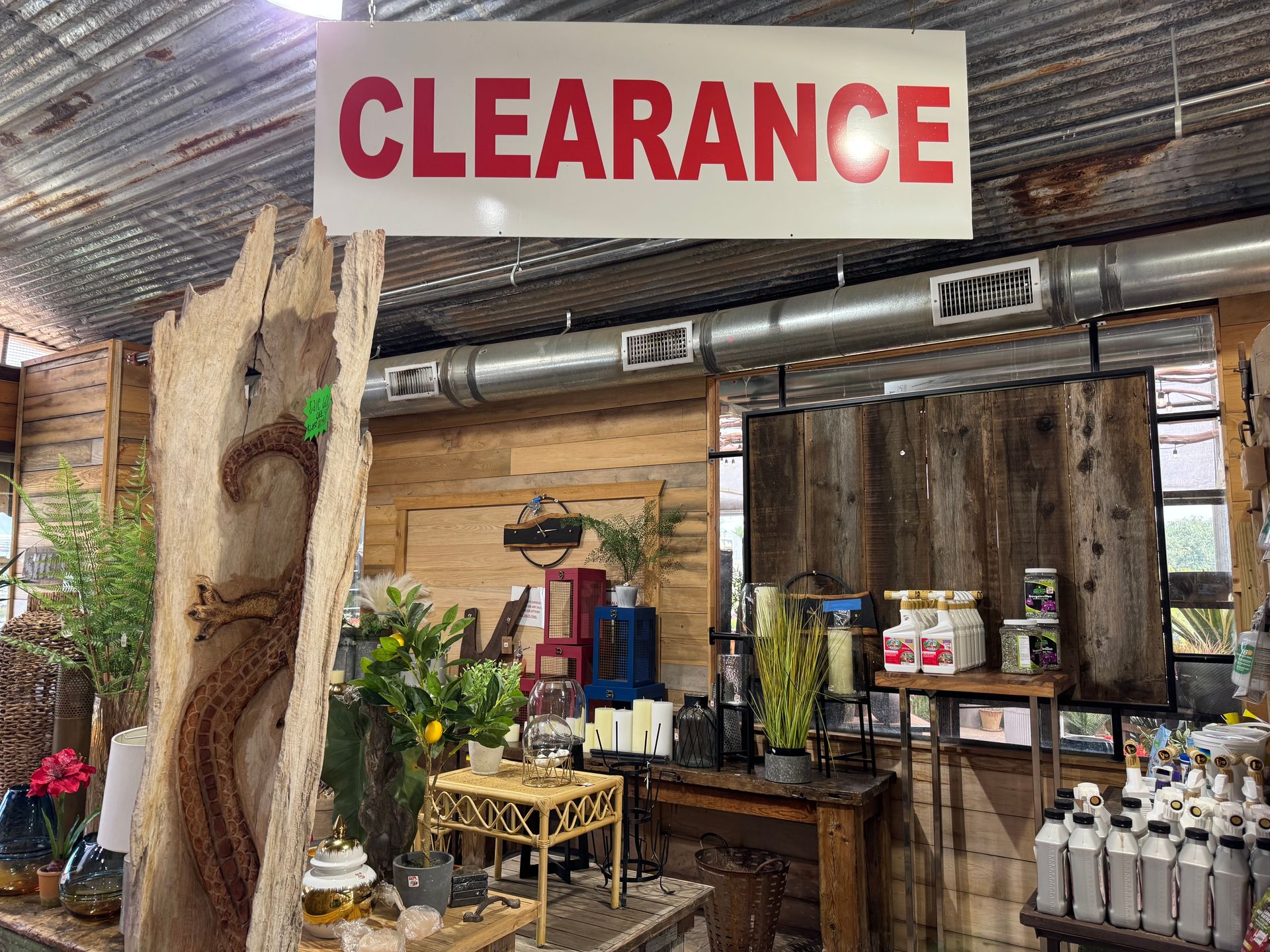 Clearance section. Located in the second indoor green house.