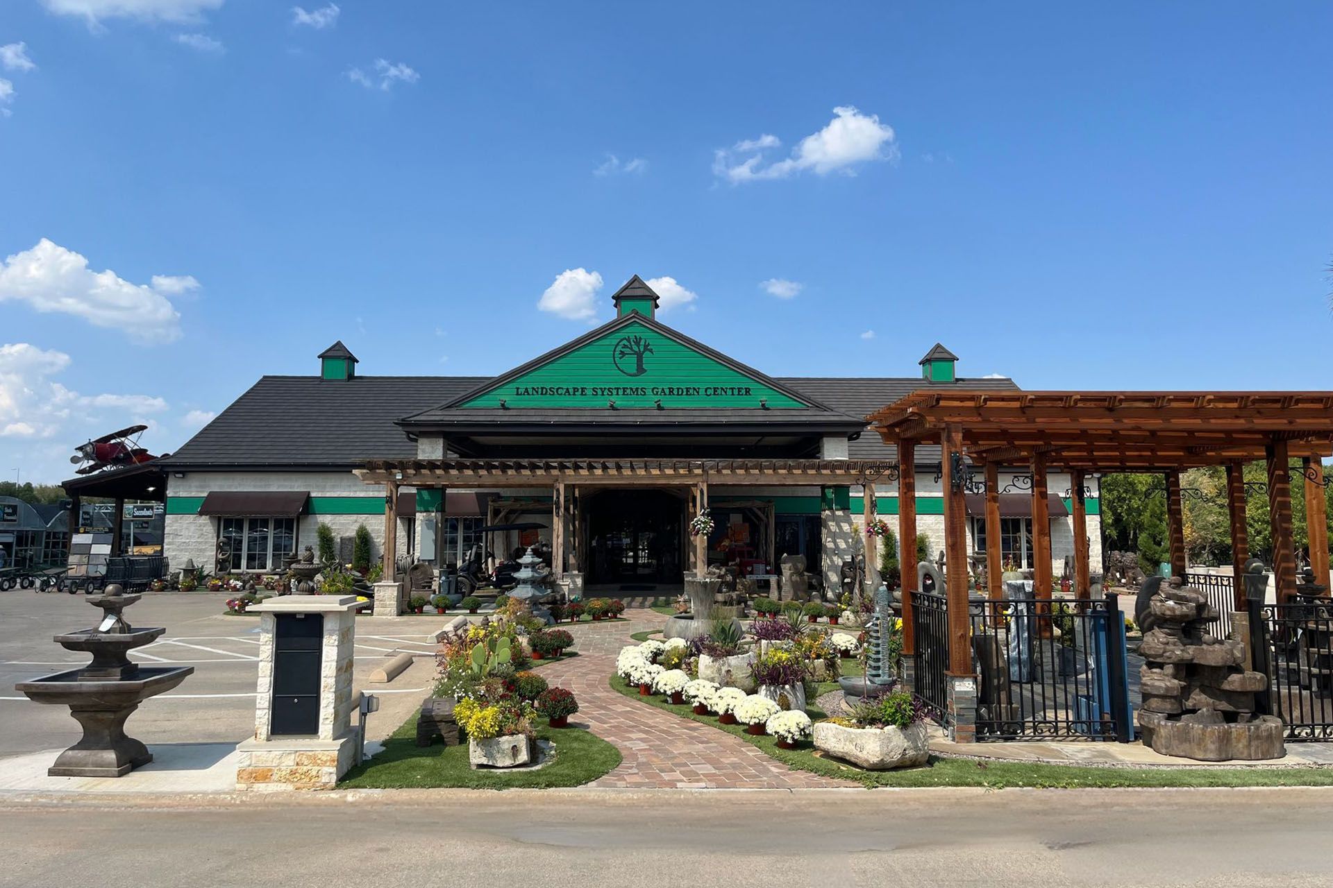 Front View of Landscape Systems Garden Center in Keller, TX
