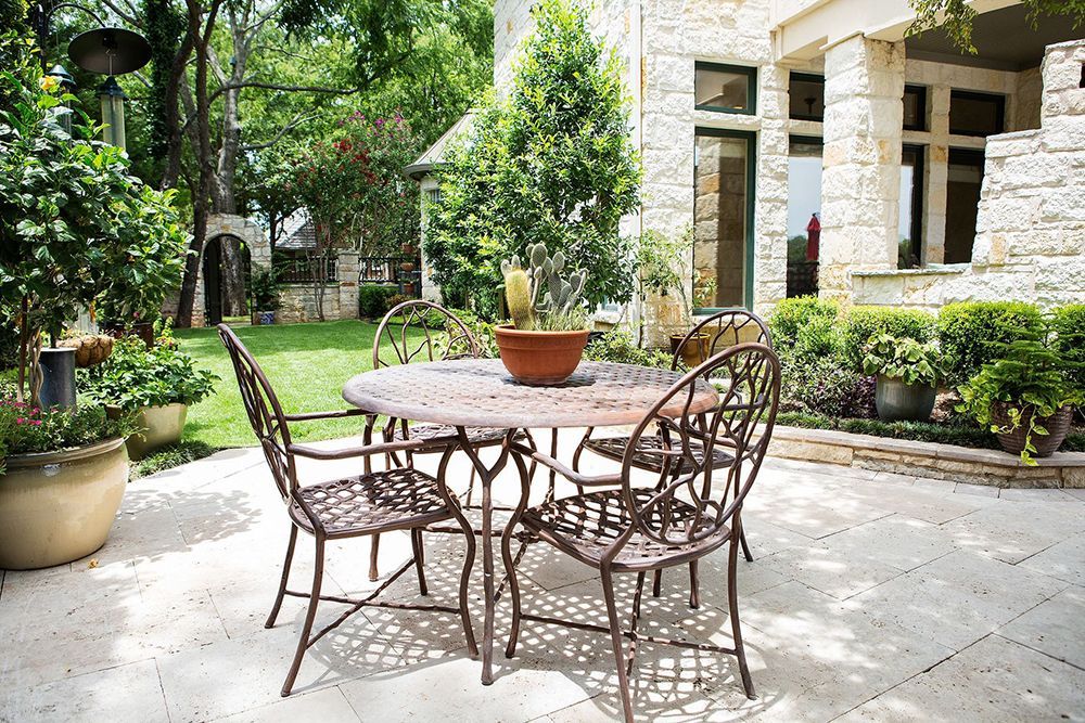 patio with table and chairs