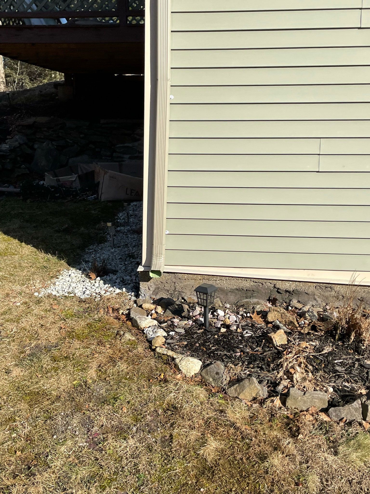 Gutter downspout installation