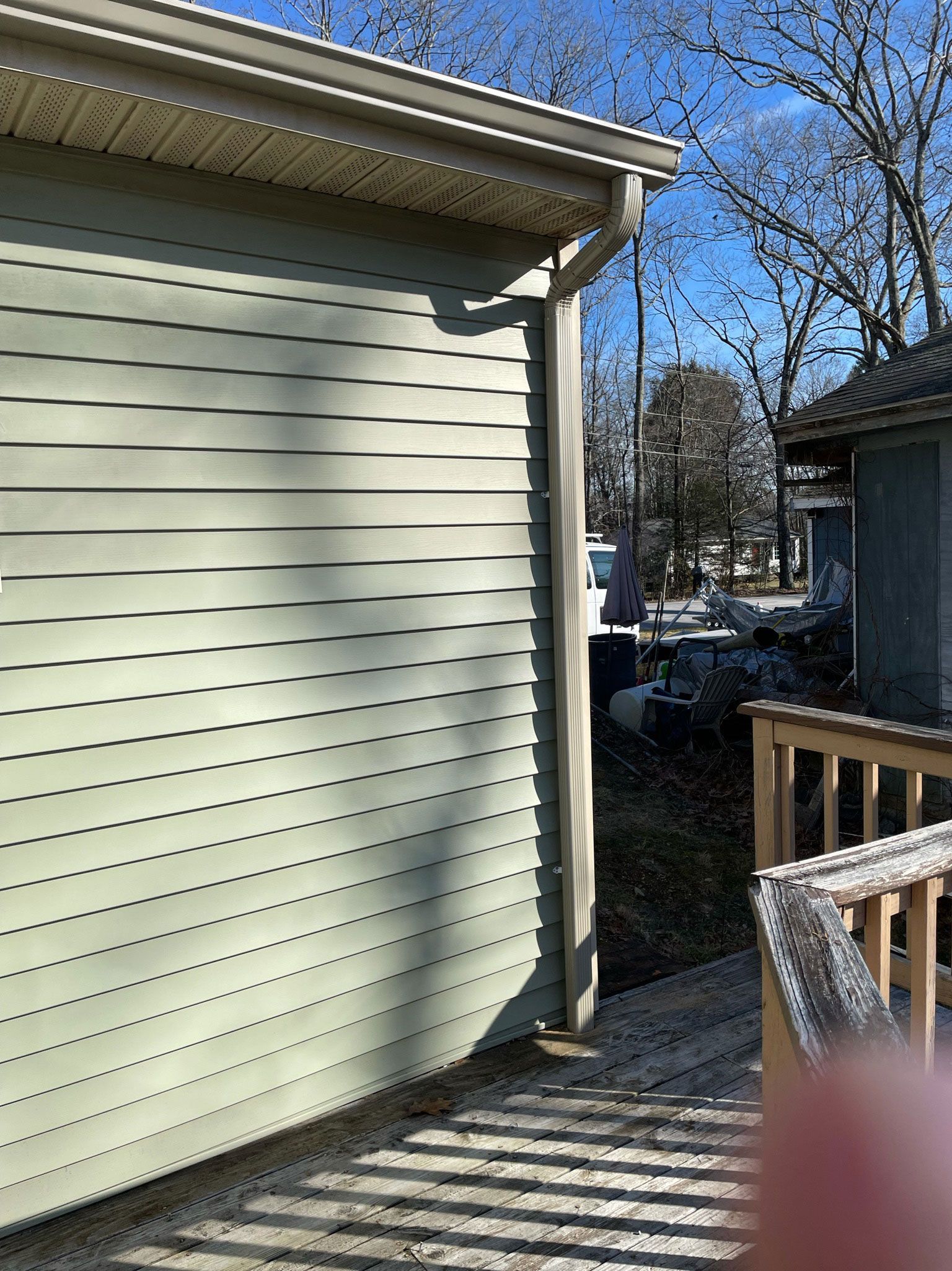 Gutter and downspout installation