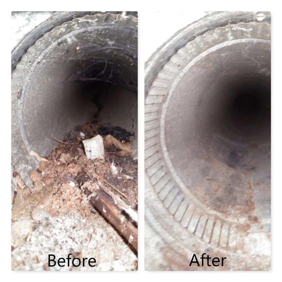 Before and After Air Duct Cleaning