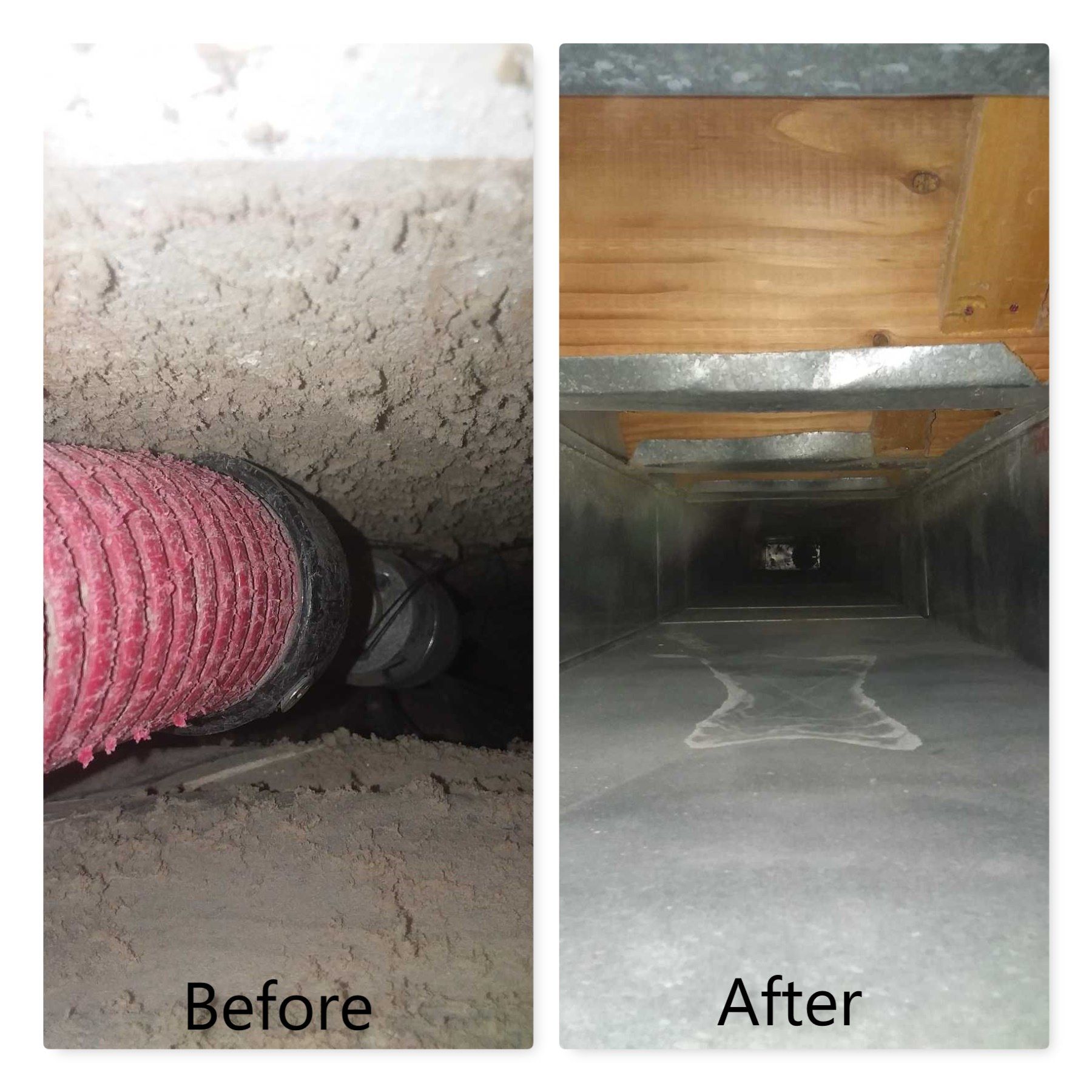 Before and After Air Duct Cleaning