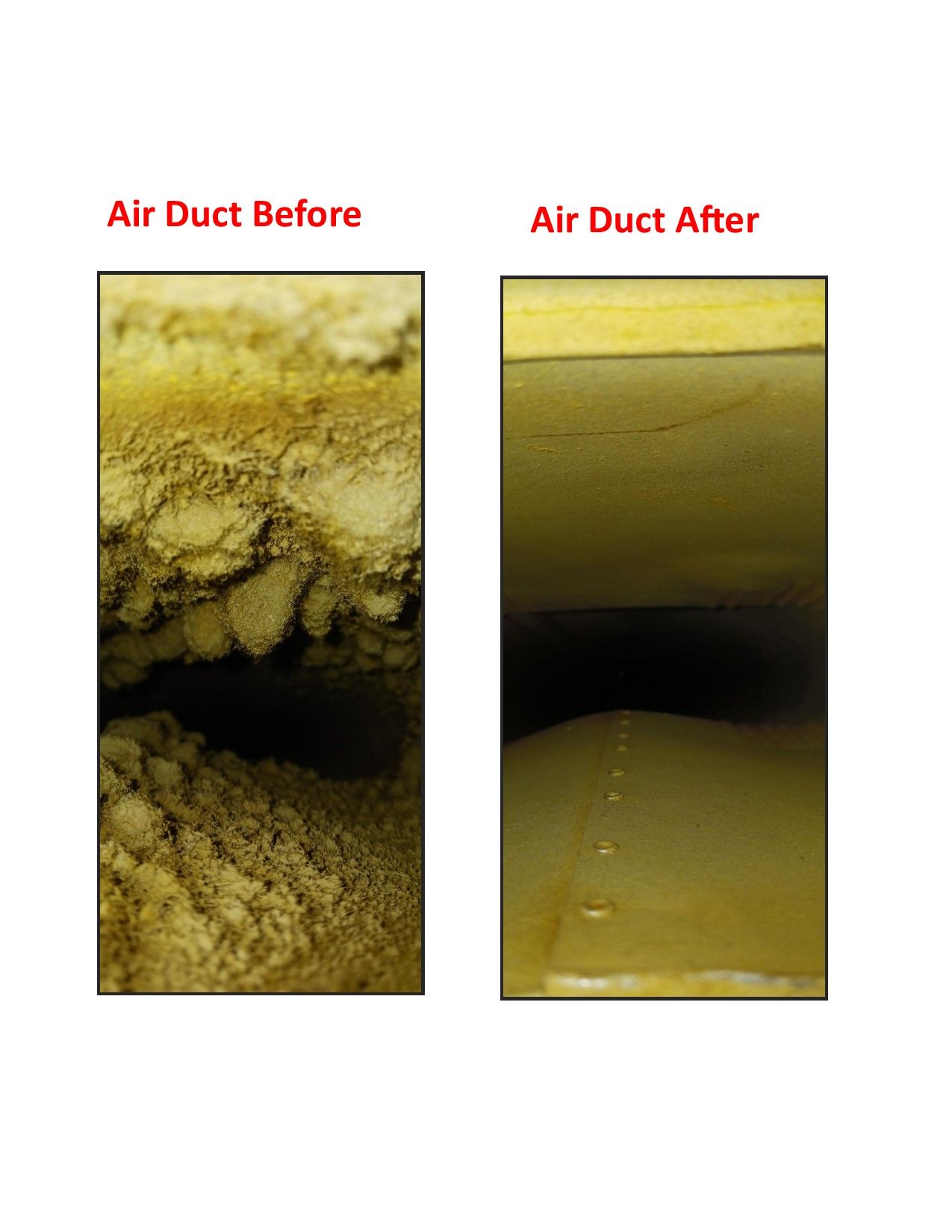 Before and After Air Duct Cleaning