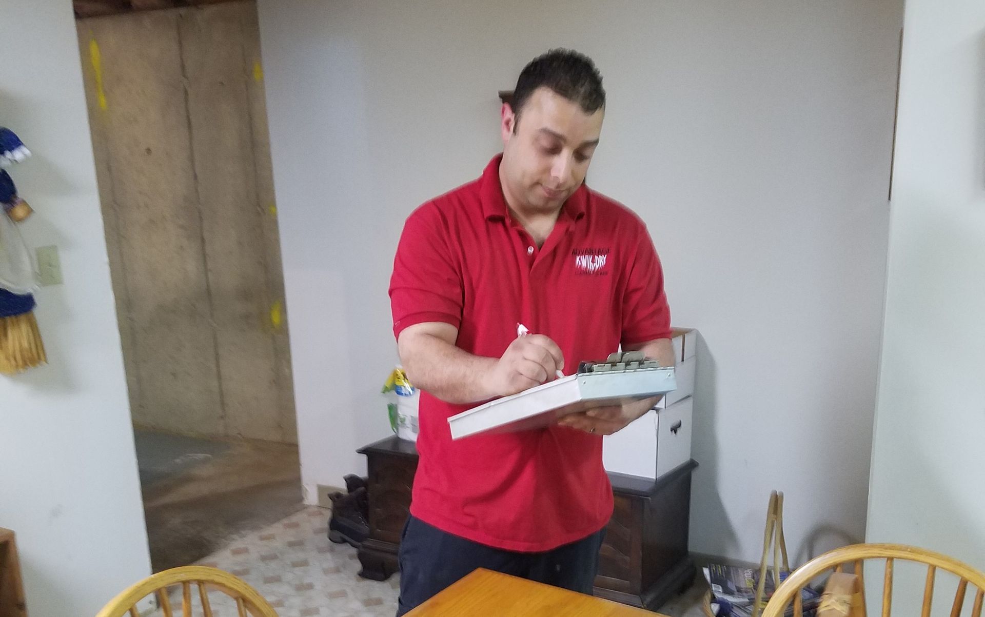 Writing on a clipboard