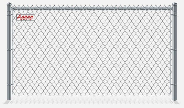 A chain link fence with the word aeger on it