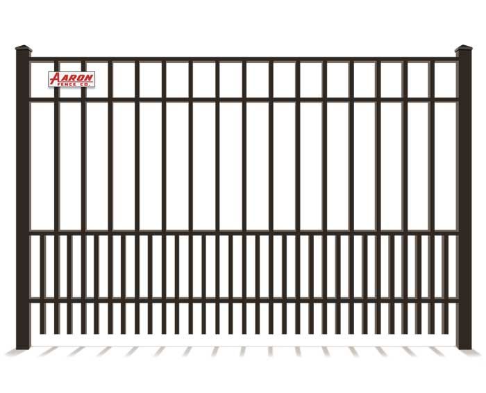 A picture of a wrought iron fence on a white background.