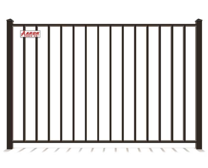 A picture of a metal fence on a white background.