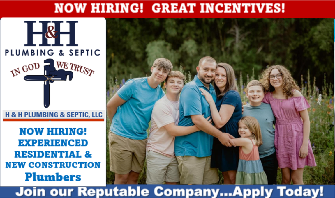 H & H Plumbing & Septic LLC - Hiring ad