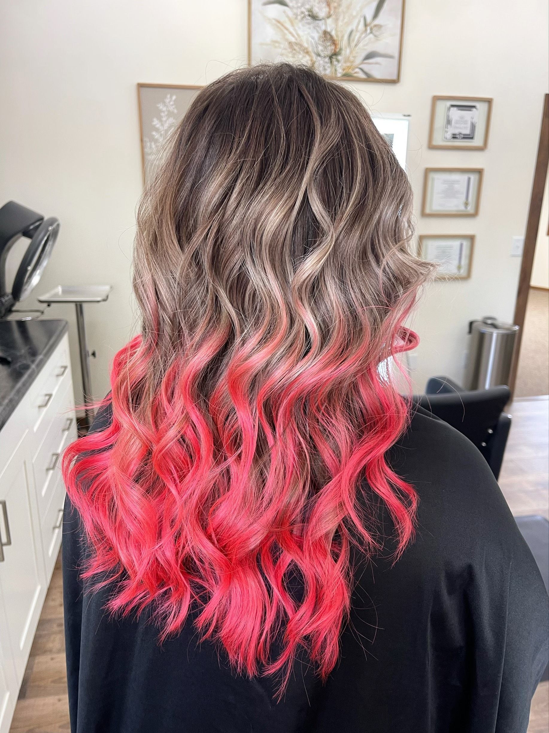 brown and red hair color combination