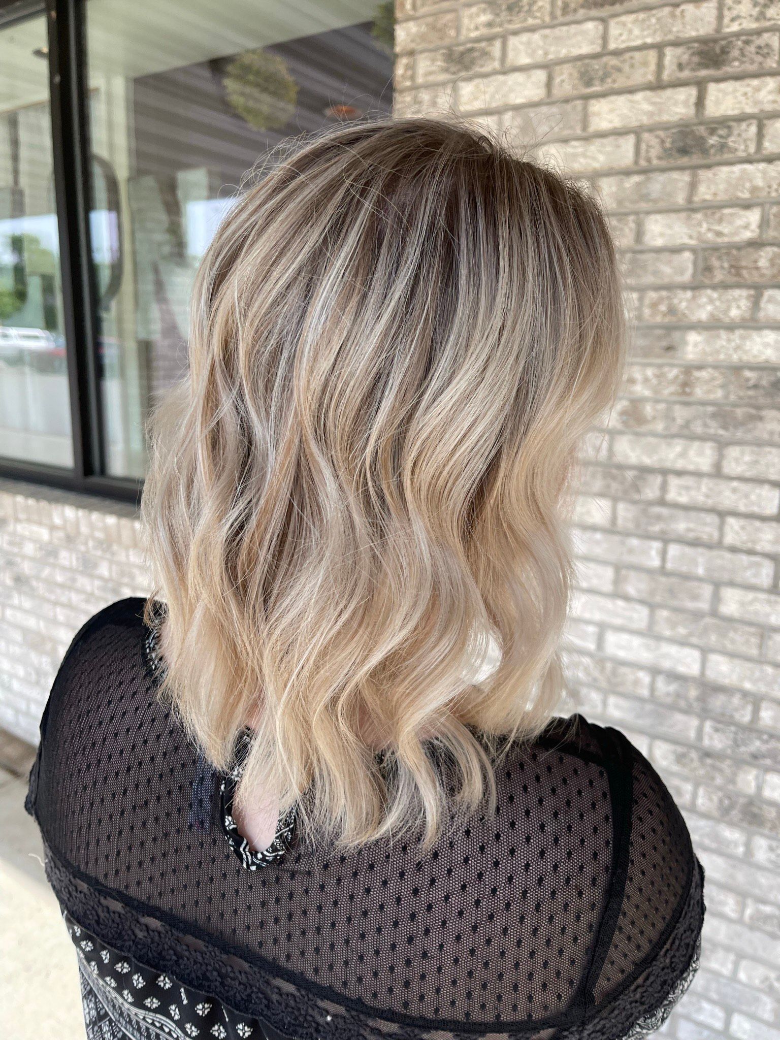 mid length colored hair