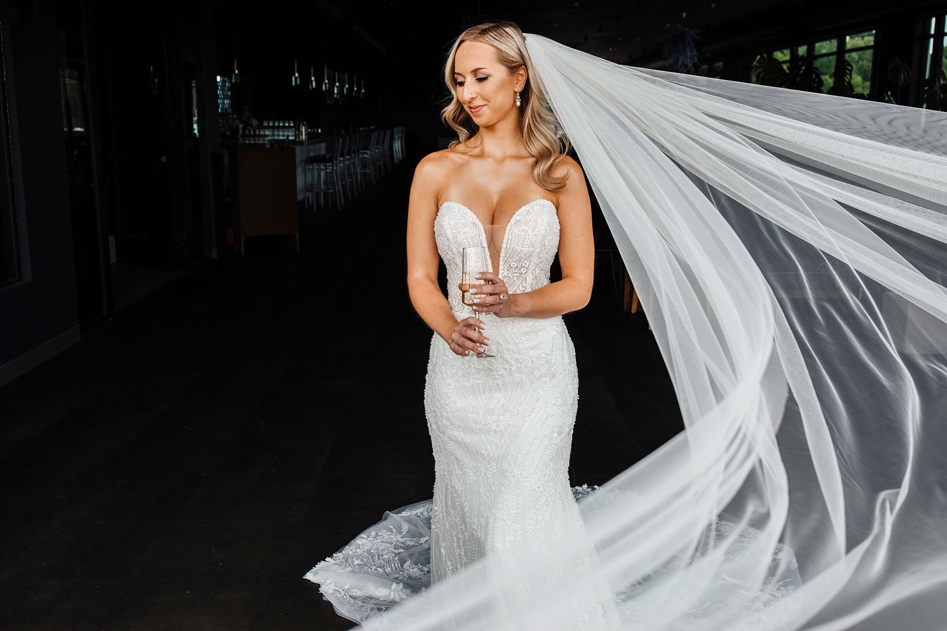 Bride in wedding dress