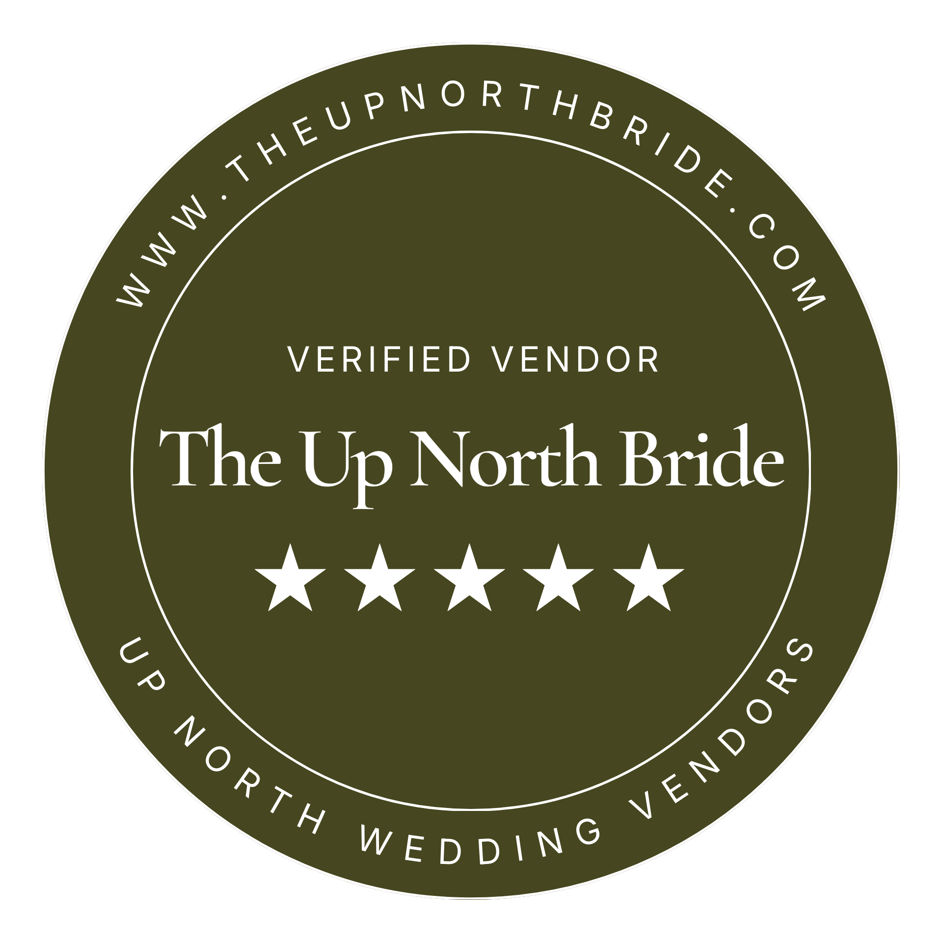 Logo of wisconsin bride best of 2026 with gray background.