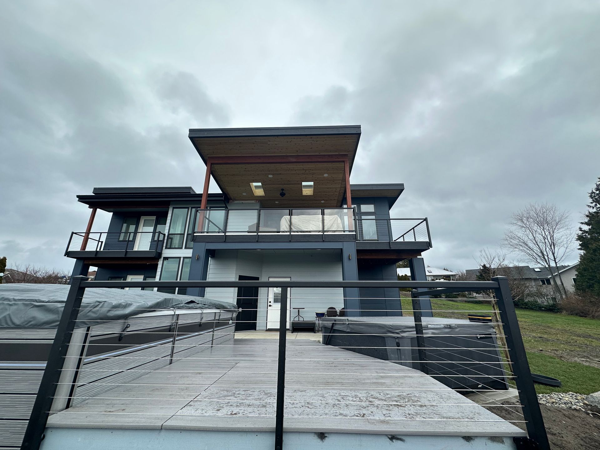 Newly built deck & railings