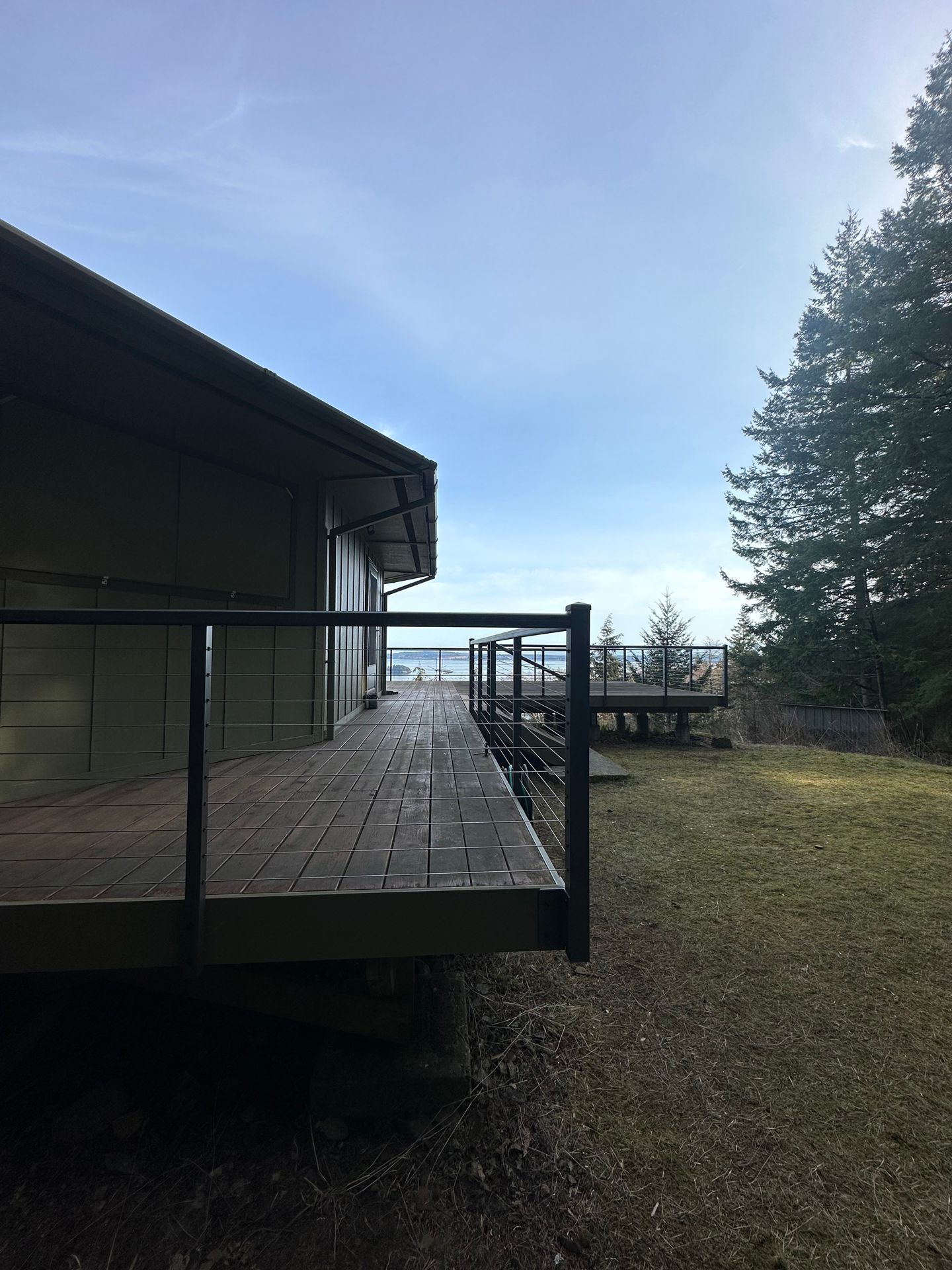 Gray & green railings