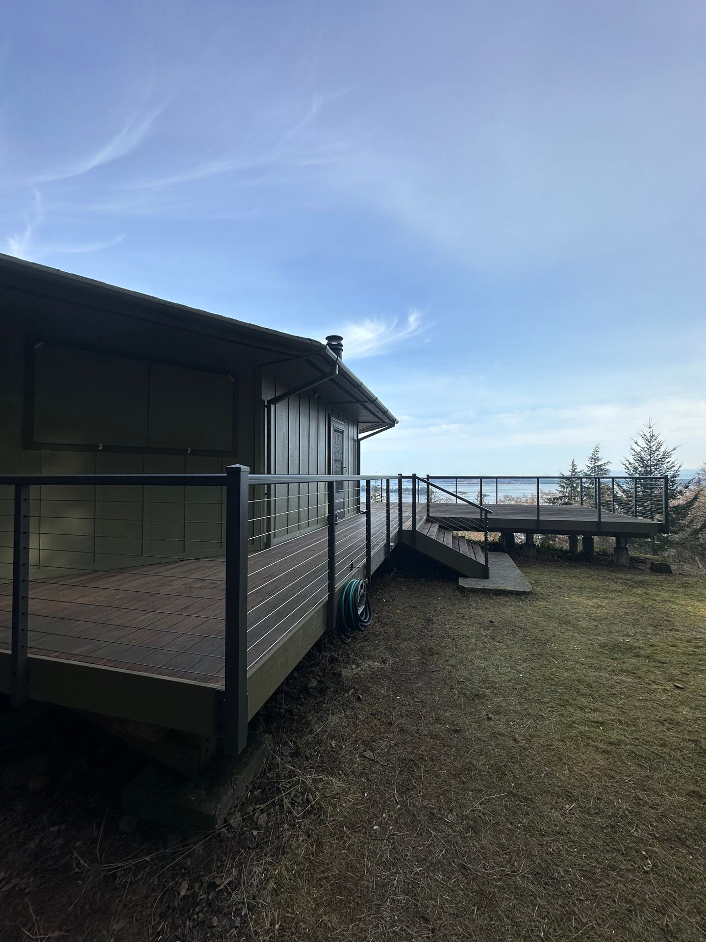 Gray & green deck & railings