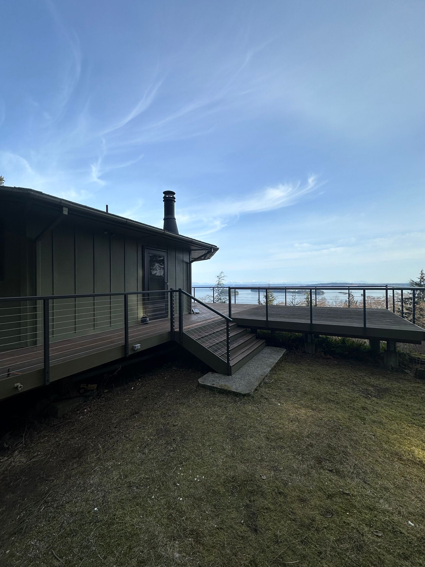 Gray & green deck & railing