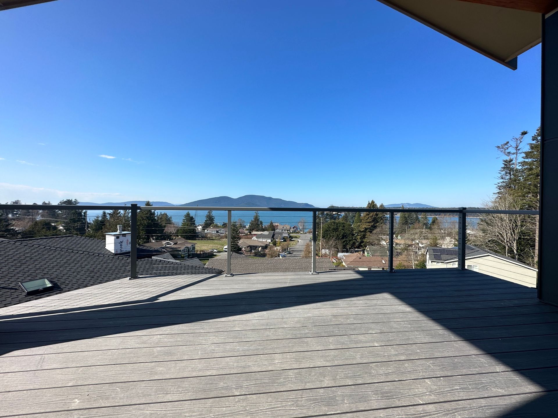 Custom built gray deck & railings