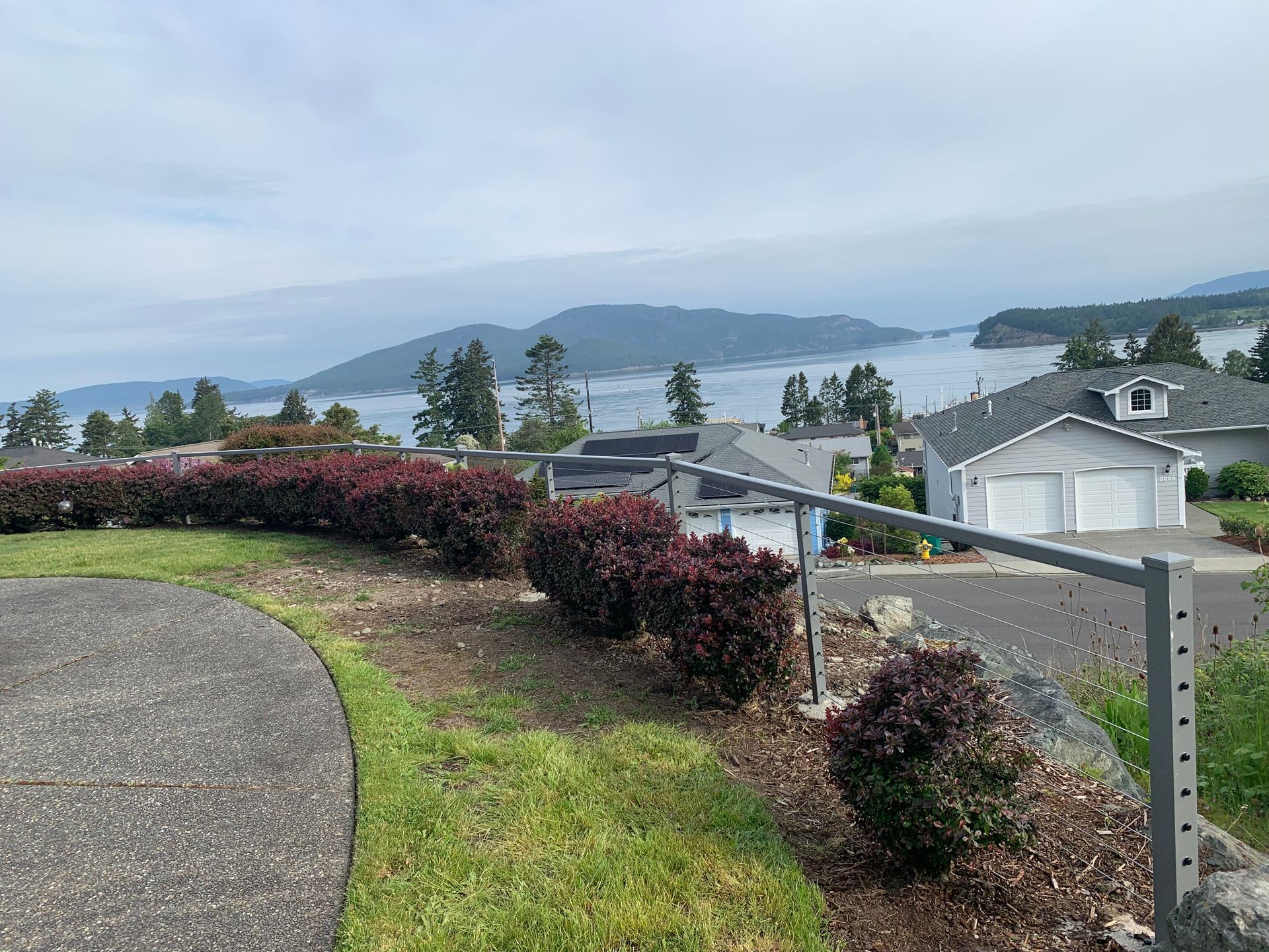 White cable railings