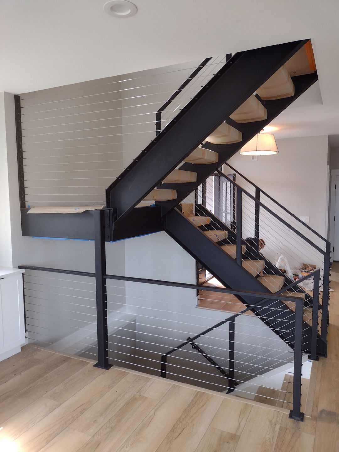 Black staircase railing