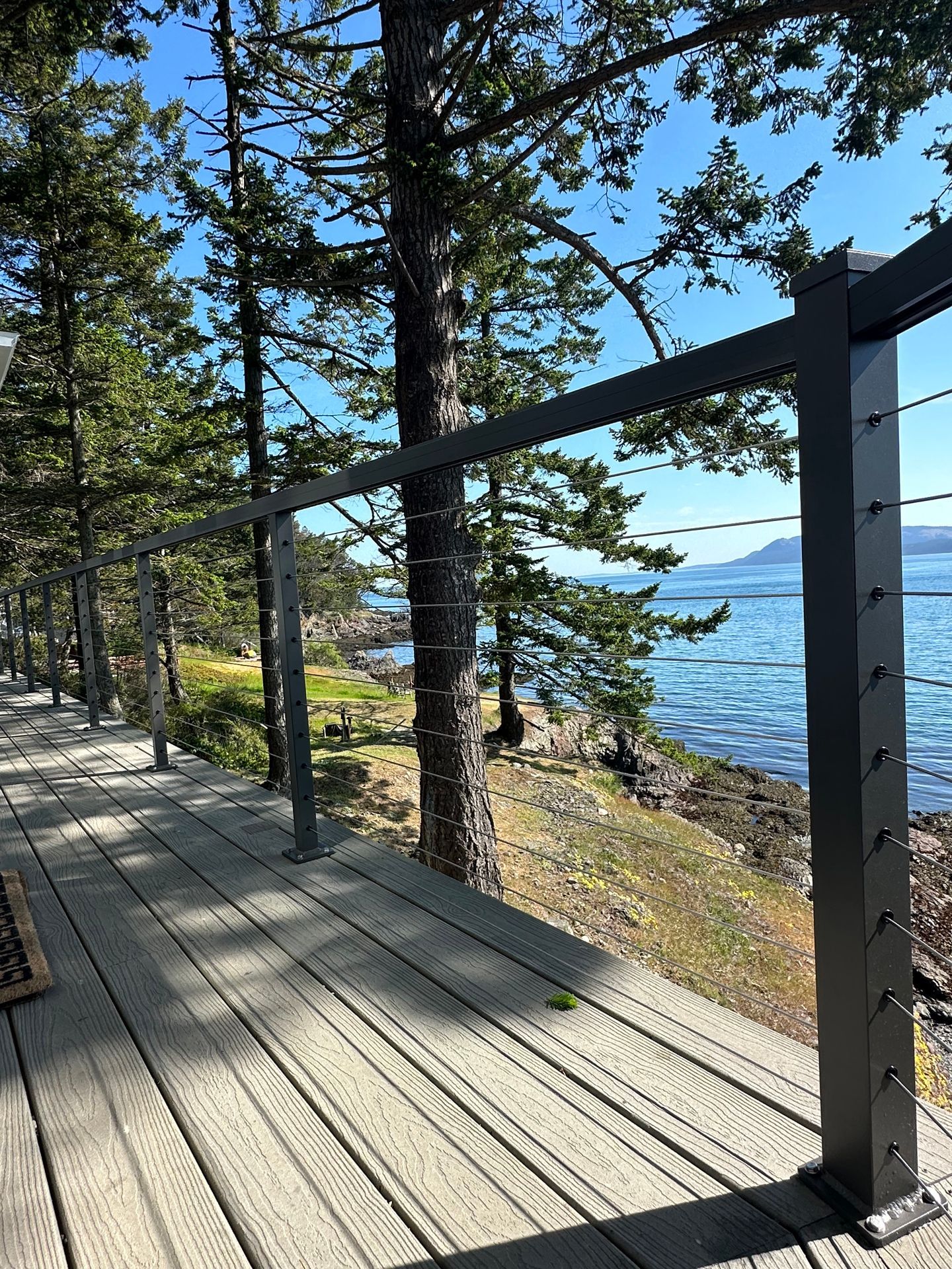 Custom cable railing installation