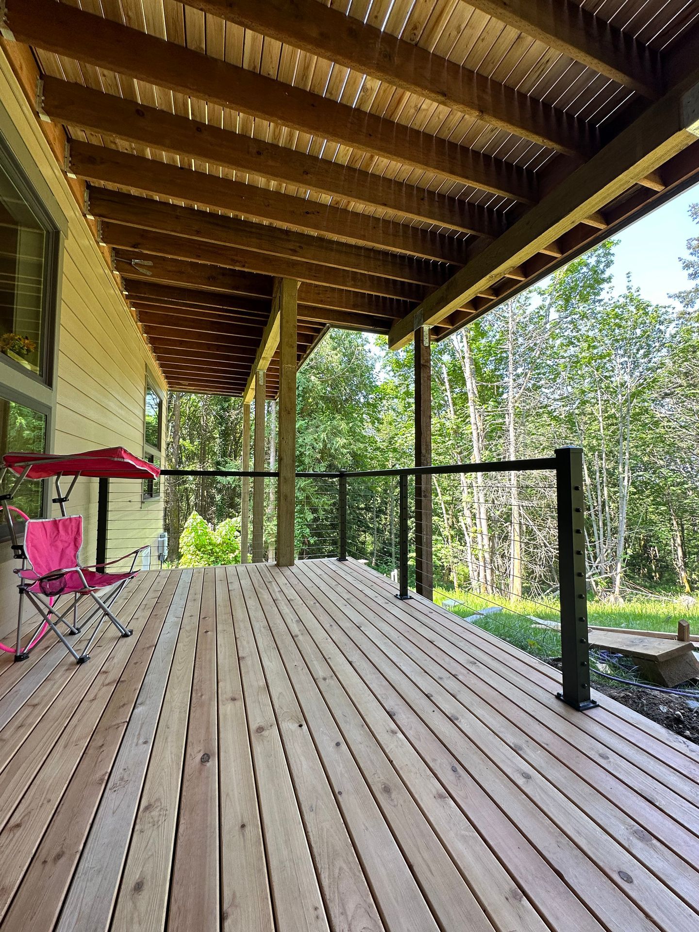 New porch railing system installed
