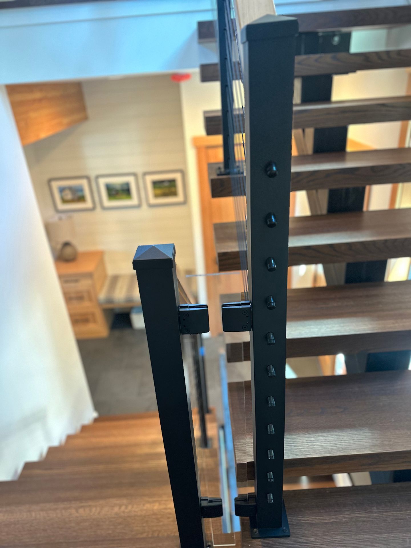 Black stair & railing systems installation