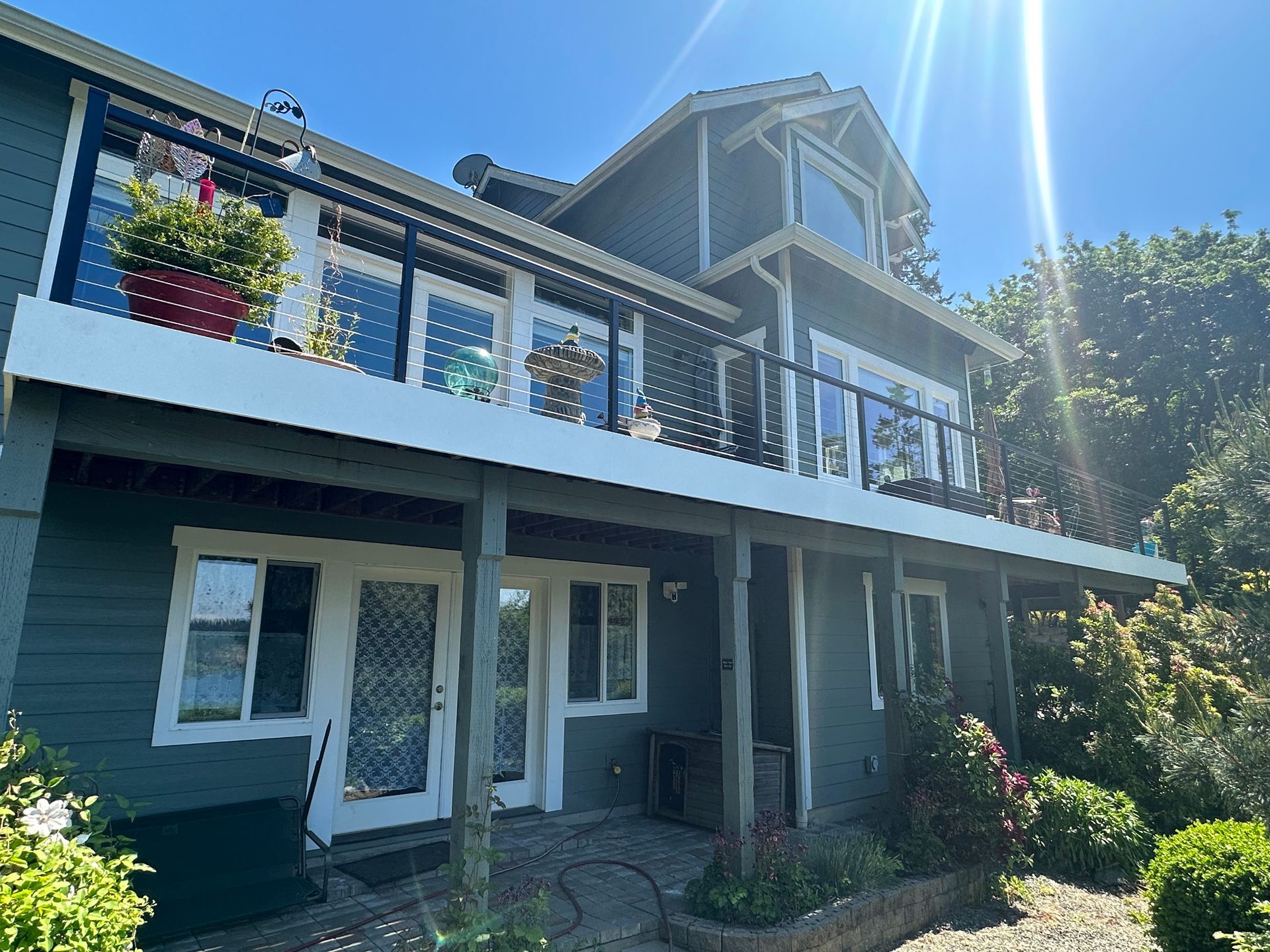 New deck and railing system installation