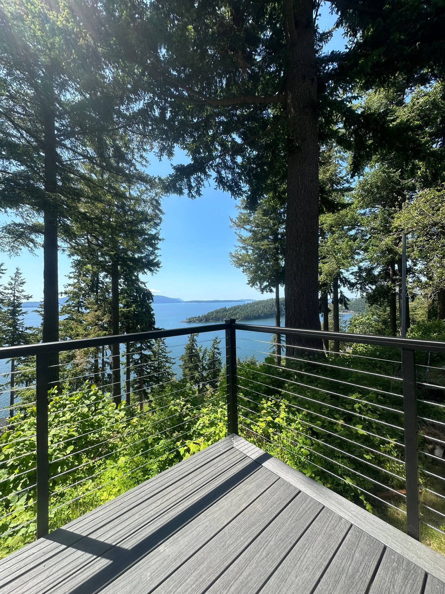 New corner deck railing installations