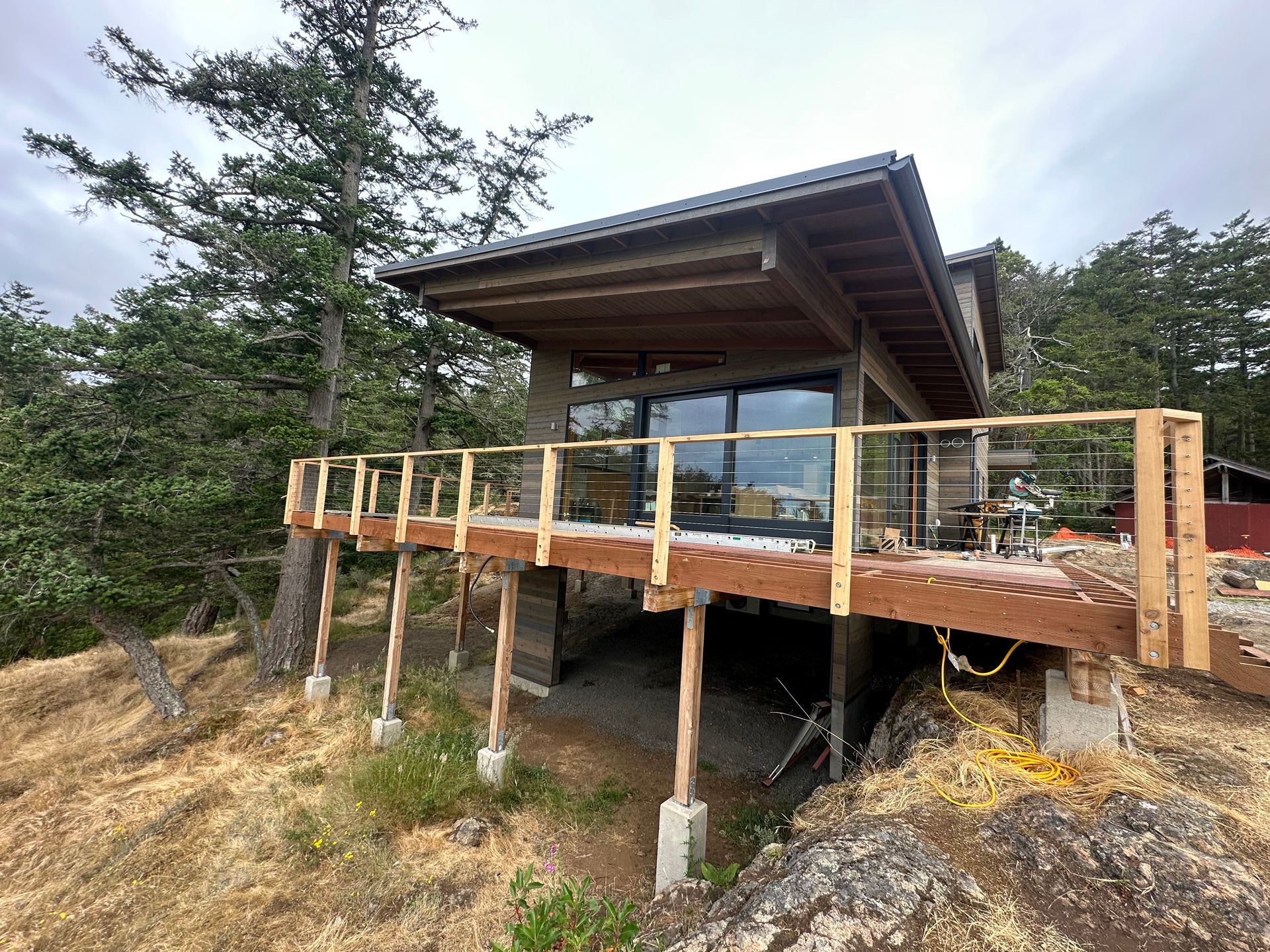 Custom cable railing in progress