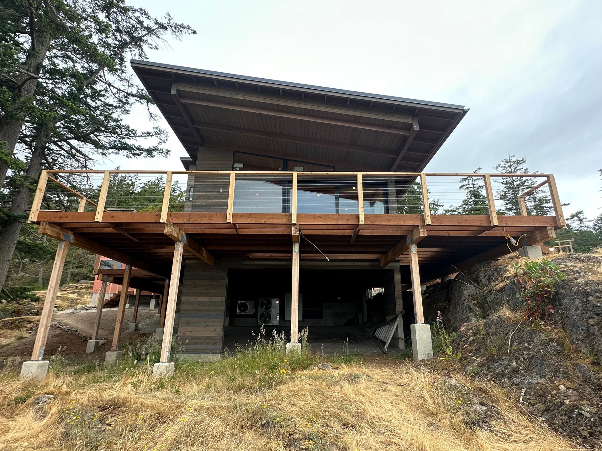 Custom cable railing system in progress