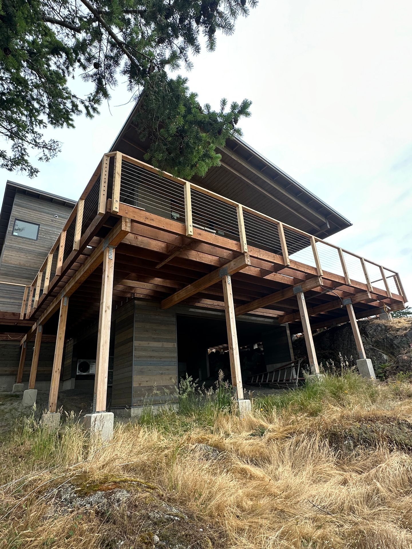 Custom cable railing systems in progress