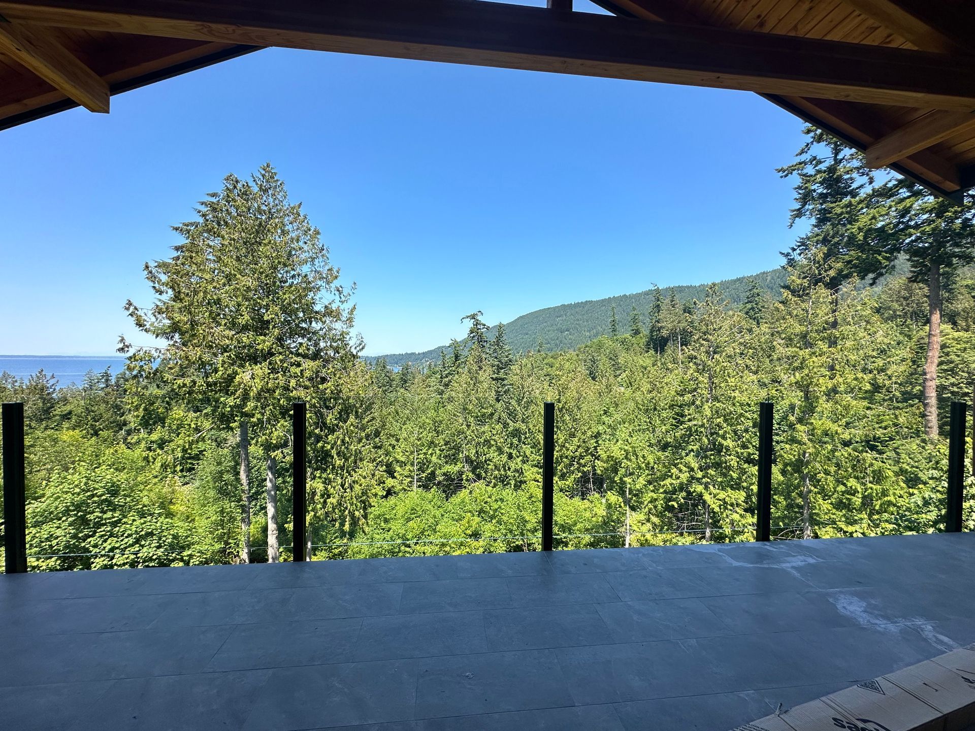 Brand new glass railings