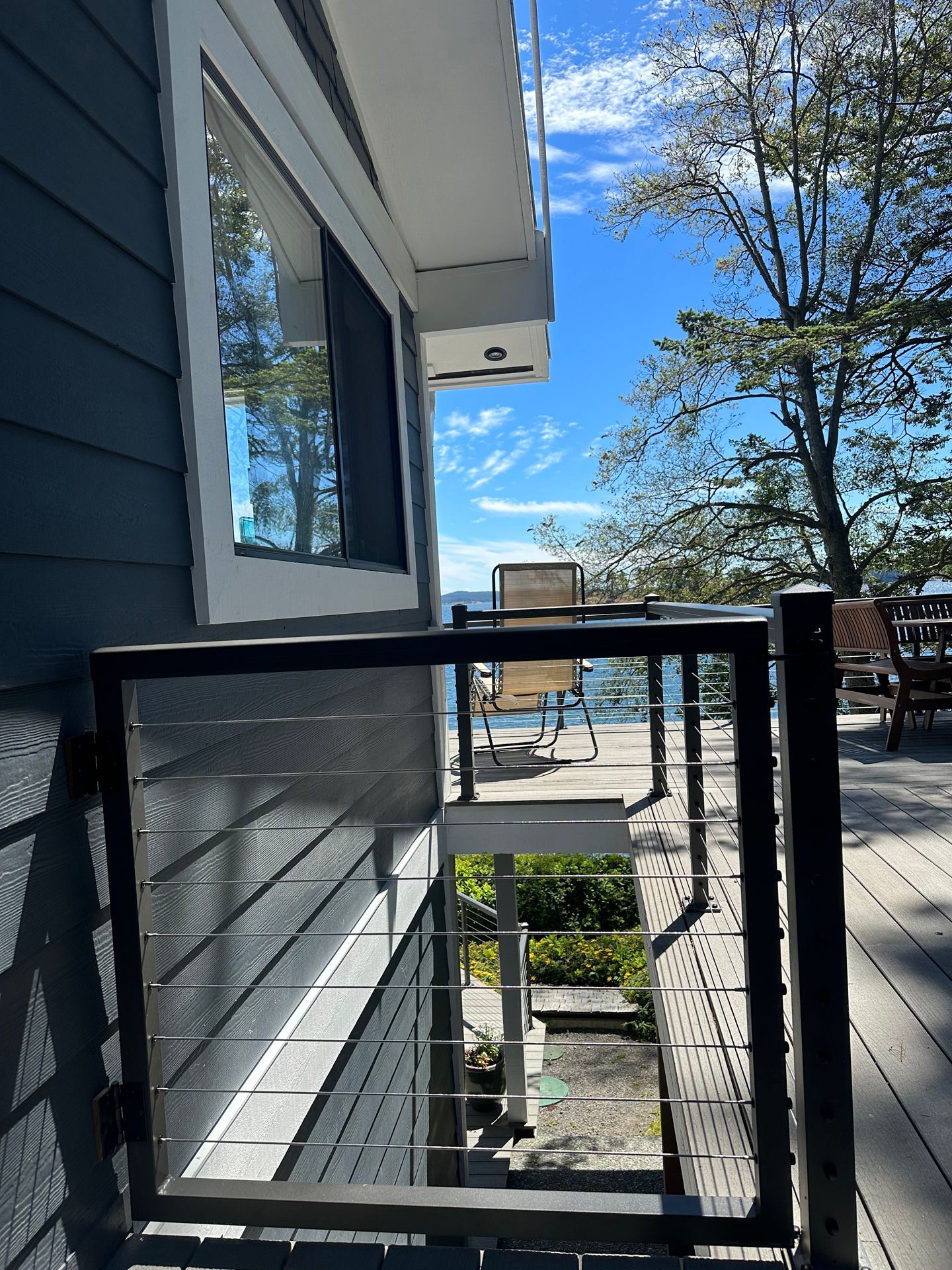 Brand new gray railing