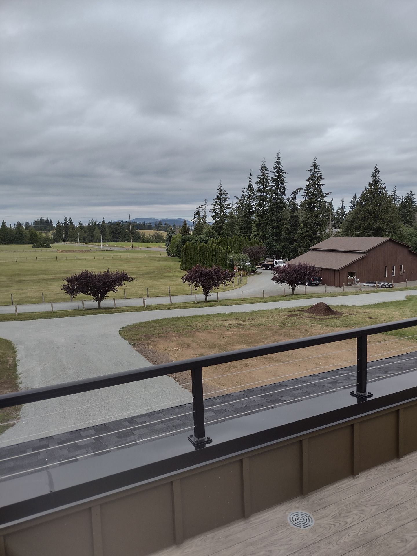 White and gray railing system