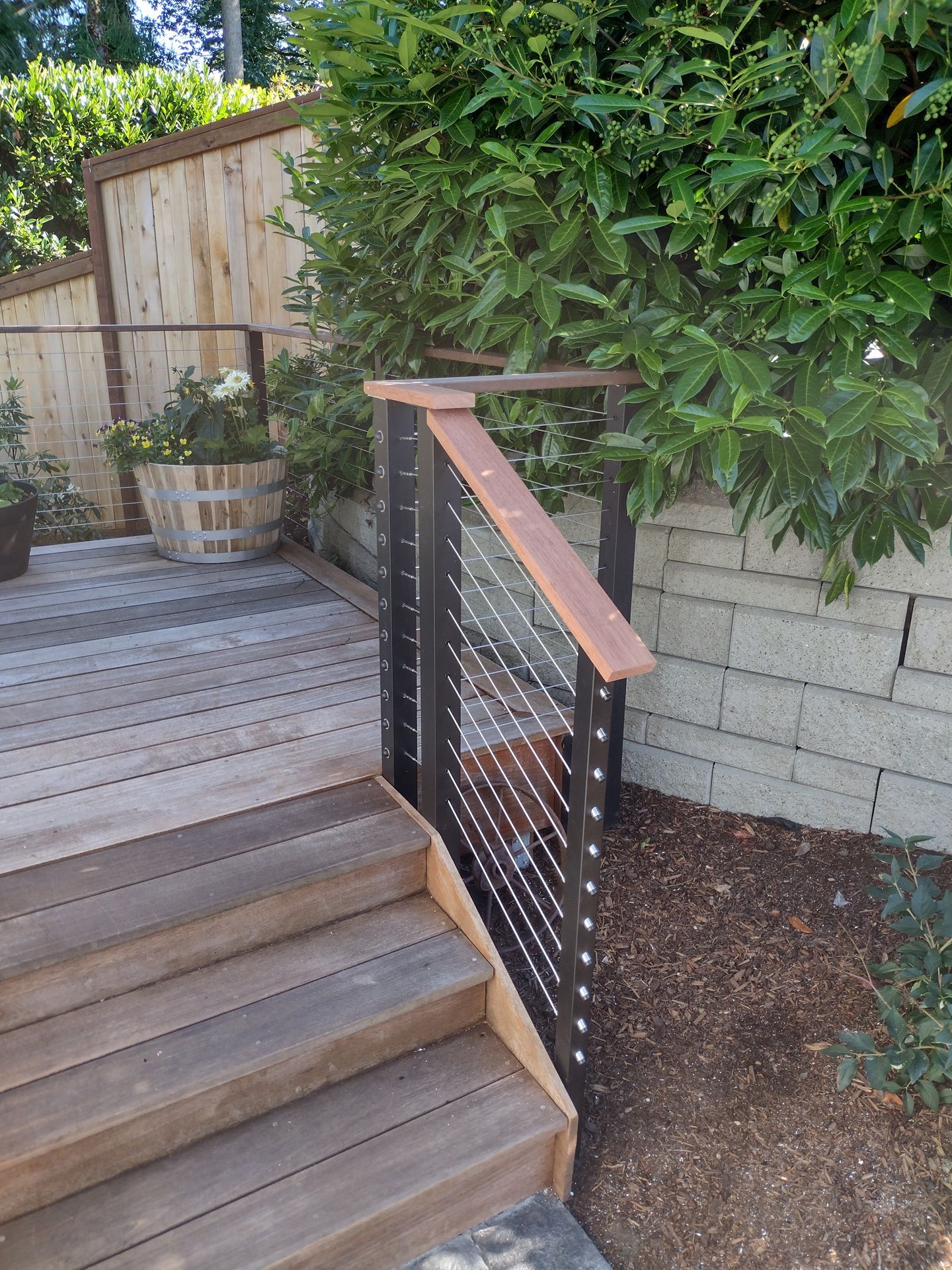 Stainless-steel cable railing