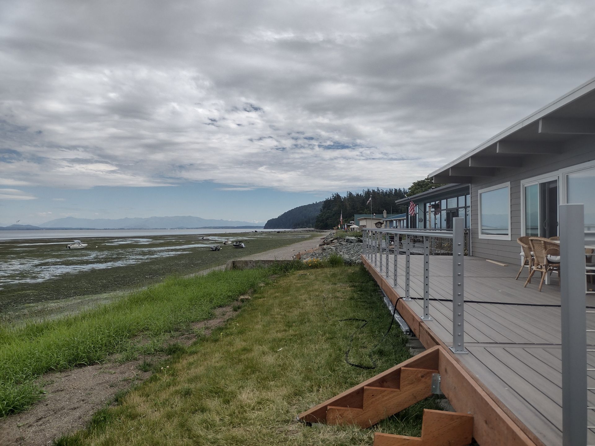 Gray stainless-steel railing systems