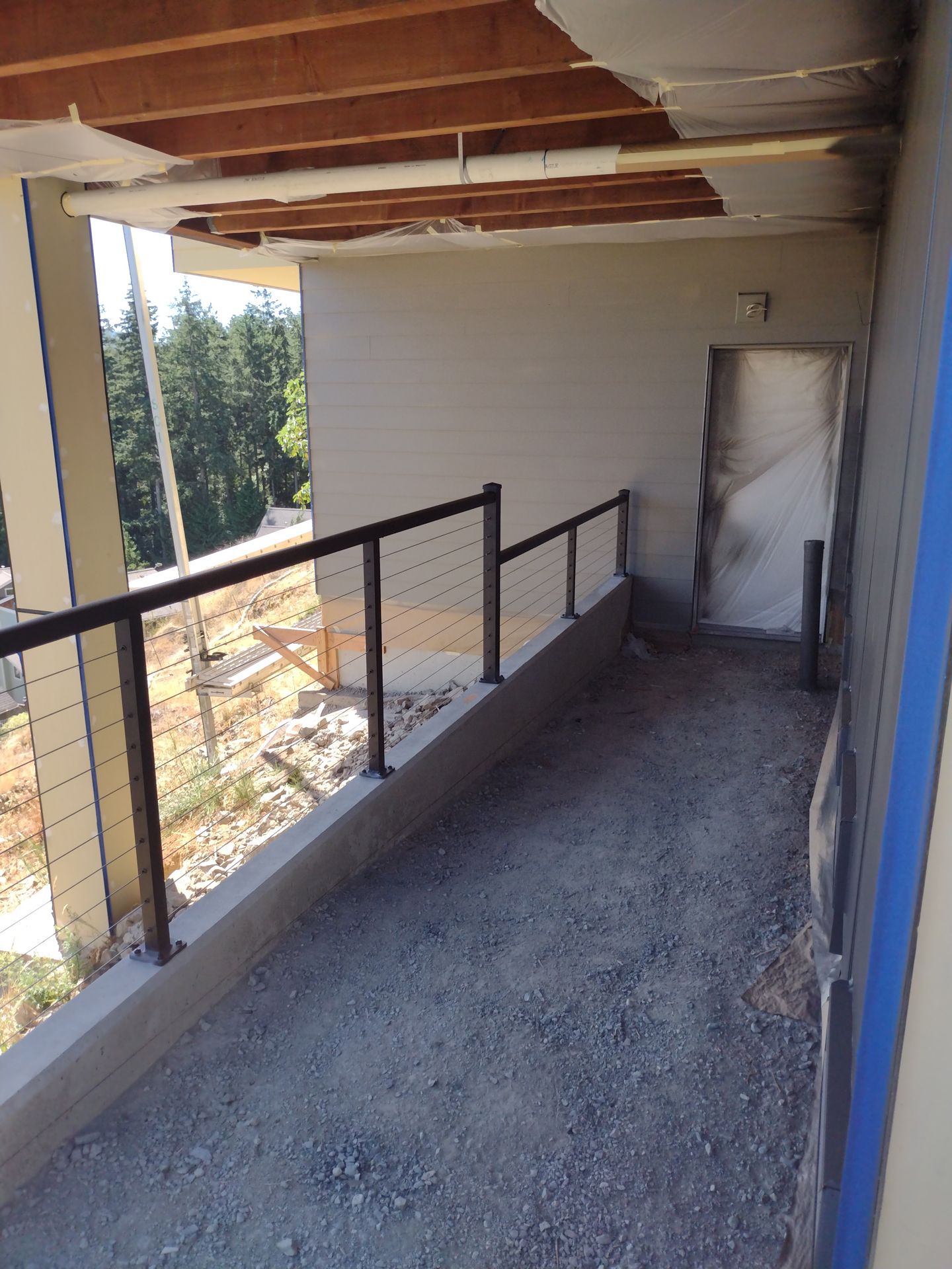 Stainless-steel railing construction