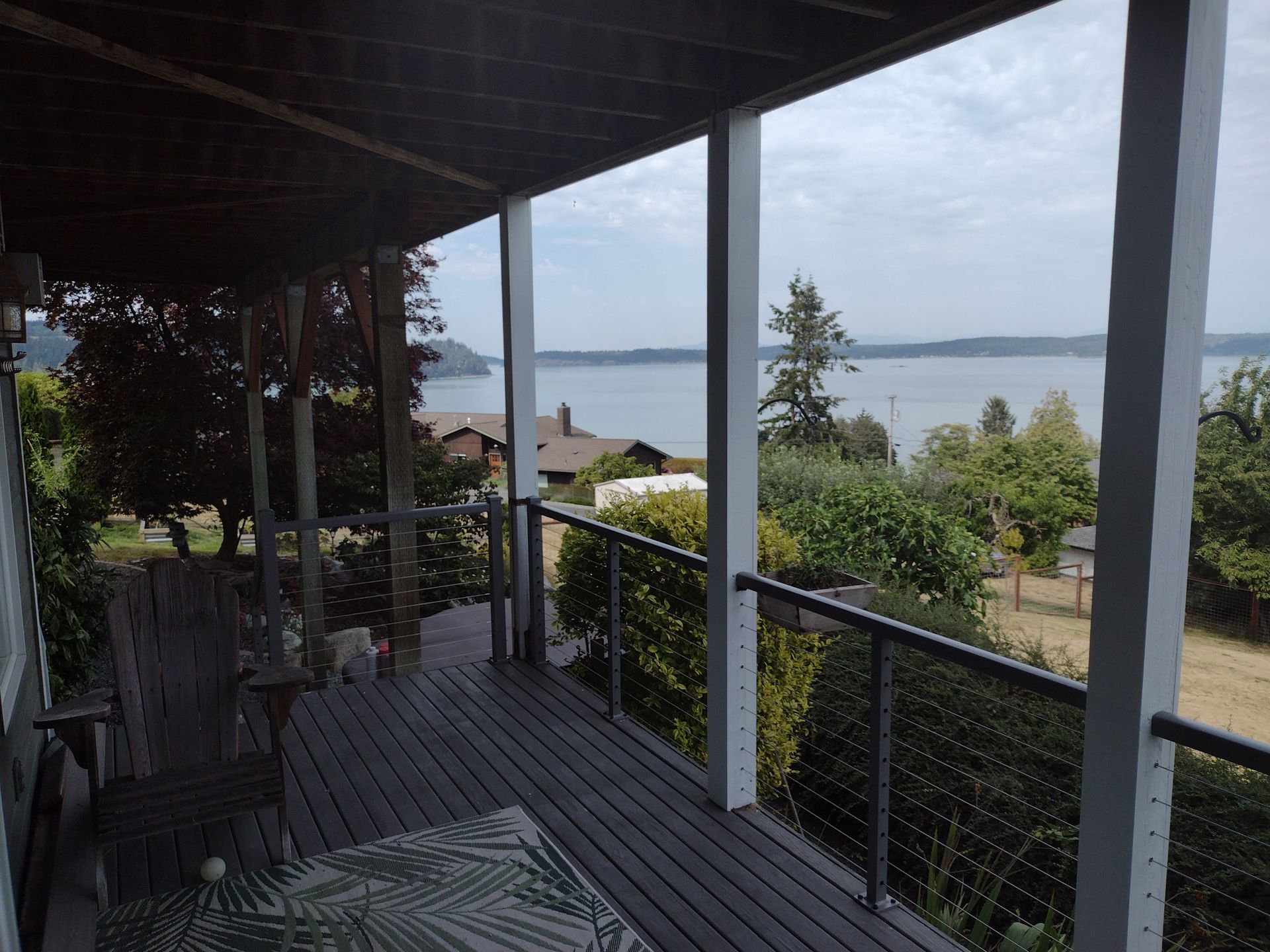 Deck and cable railing foundation