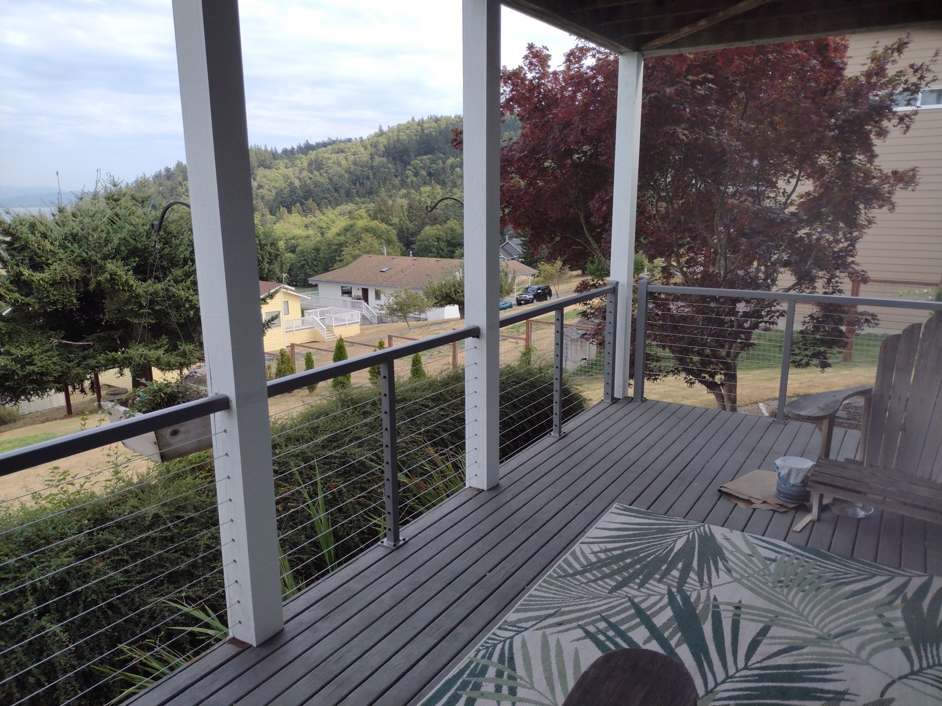 Deck and cable railing foundations