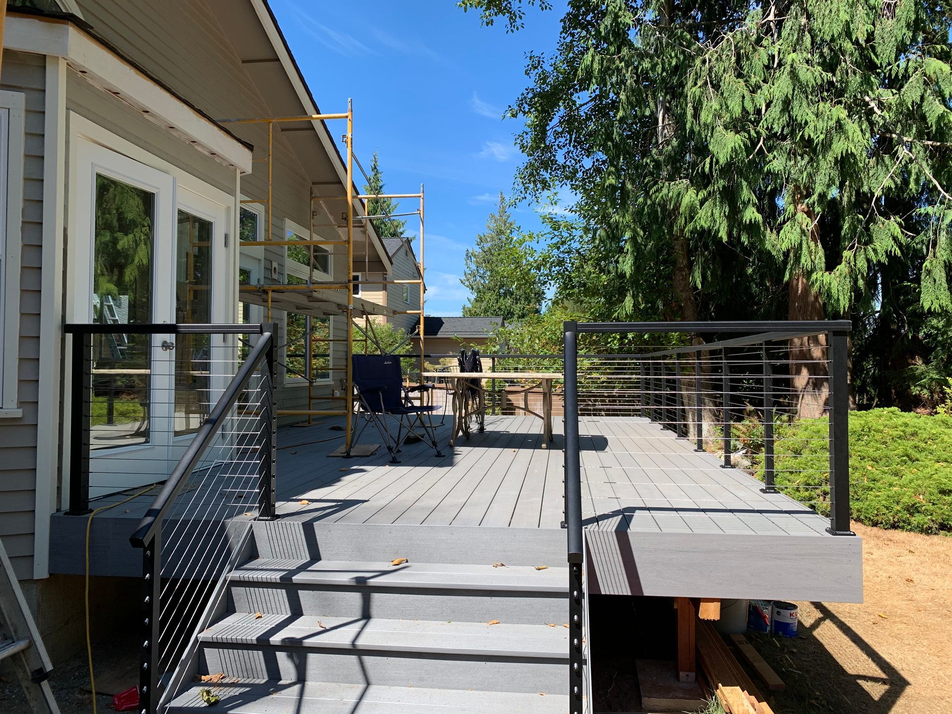 Constructing black stainless-steel railings