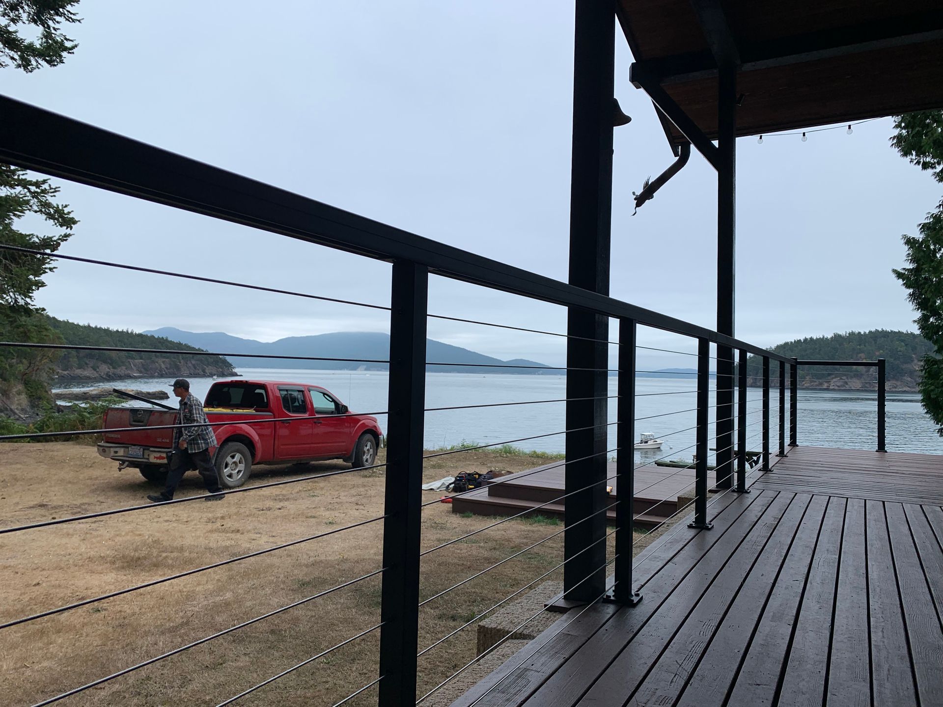 Constructed railings and deck