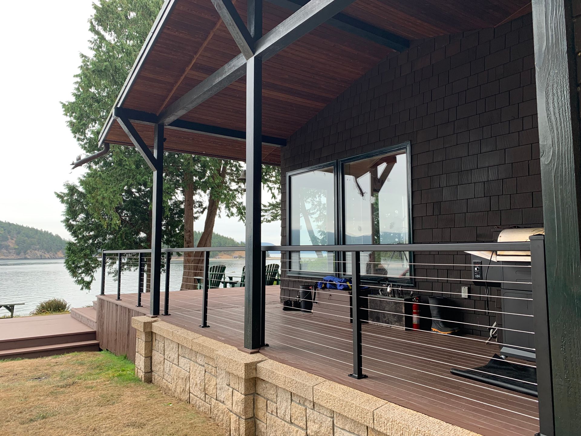 Built railings and deck