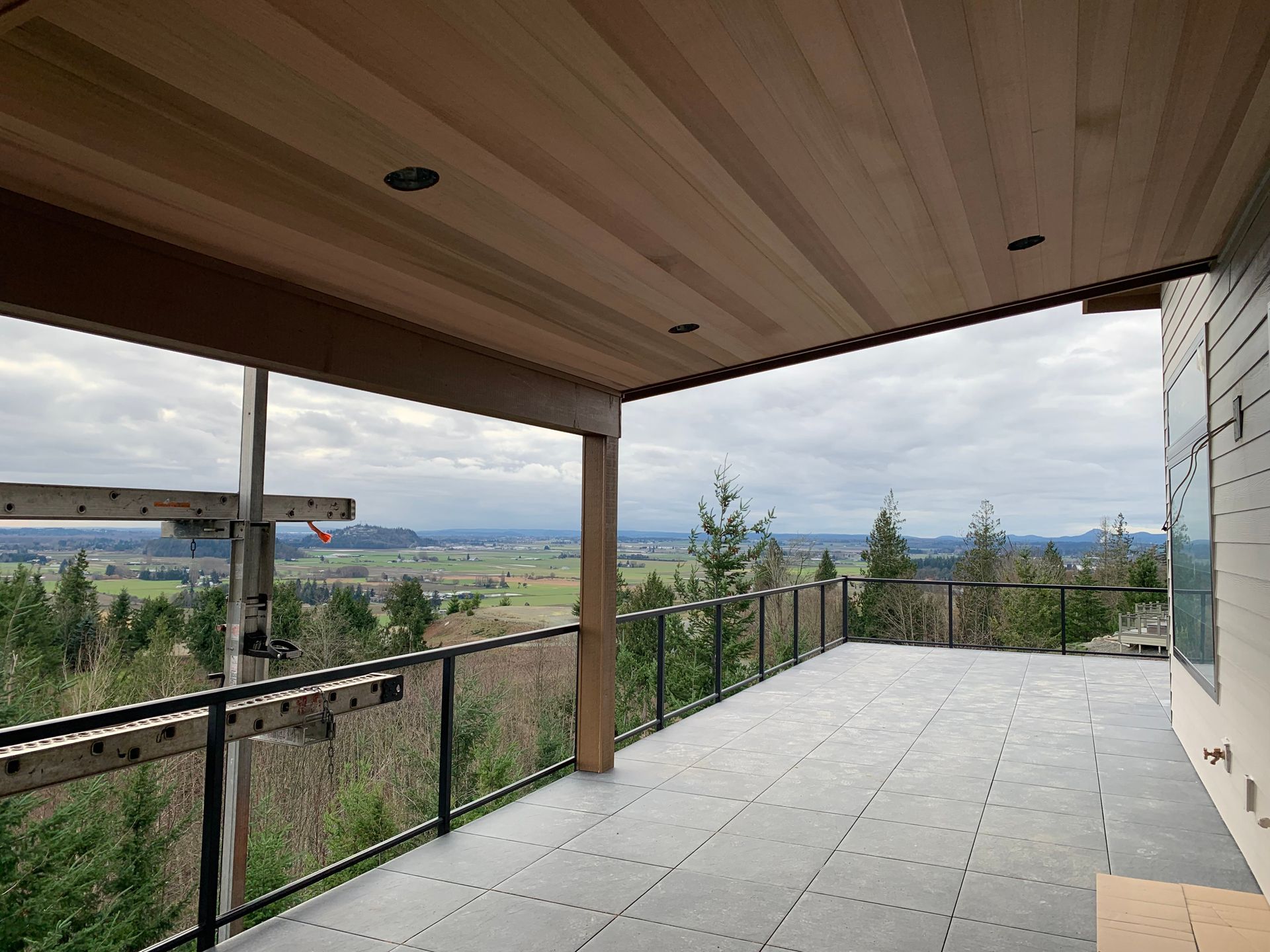 Glass railings and deck development