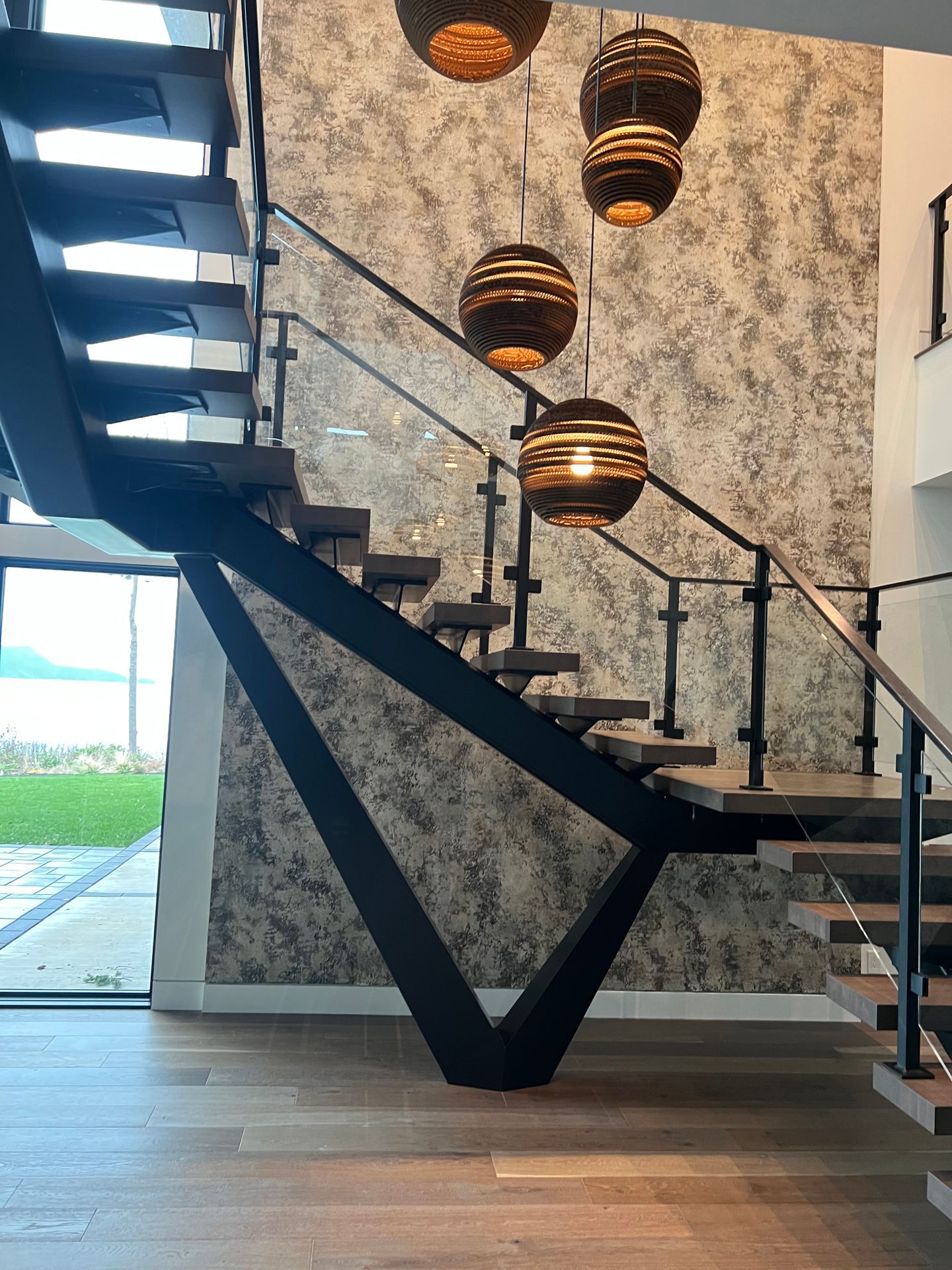 Custom glass staircase