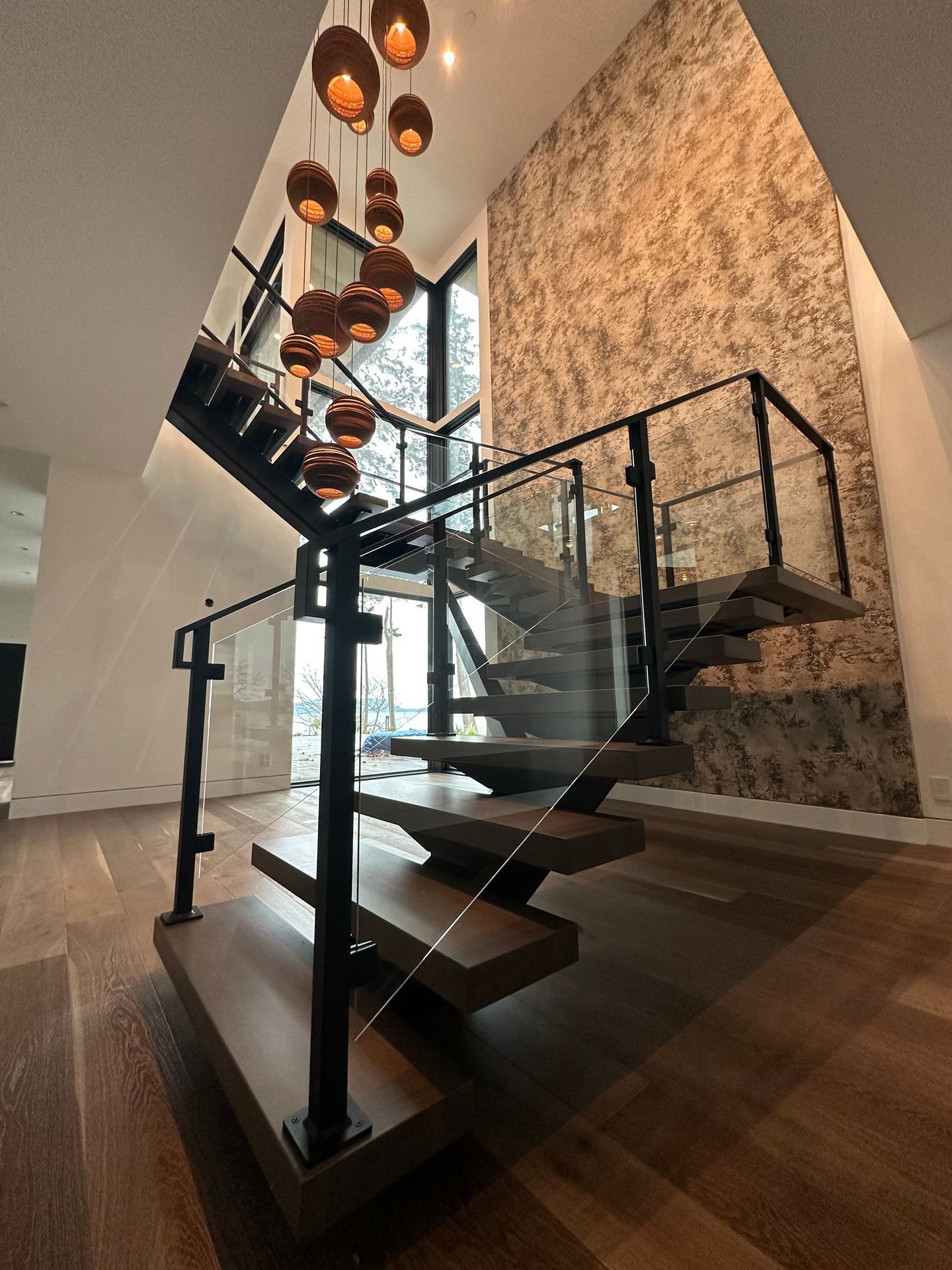 Beautiful glass staircase