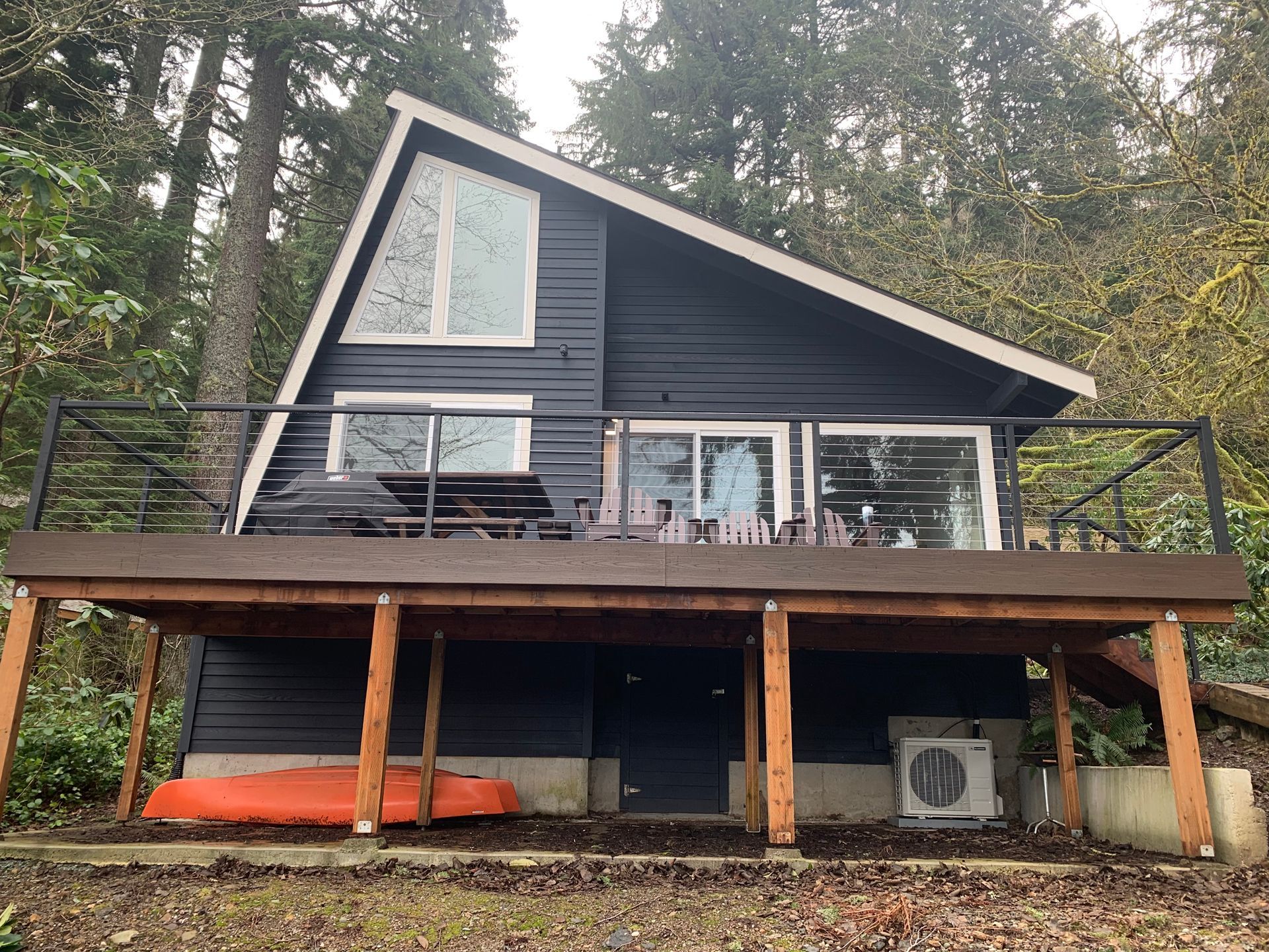 House with custom deck and railing
