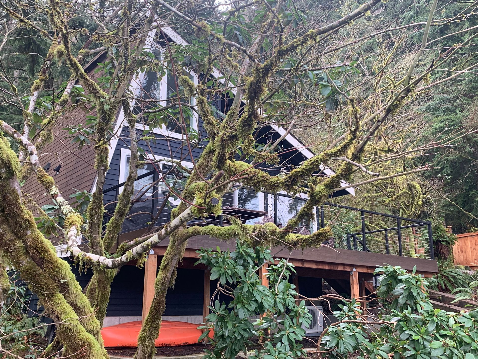 House with custom deck and railings