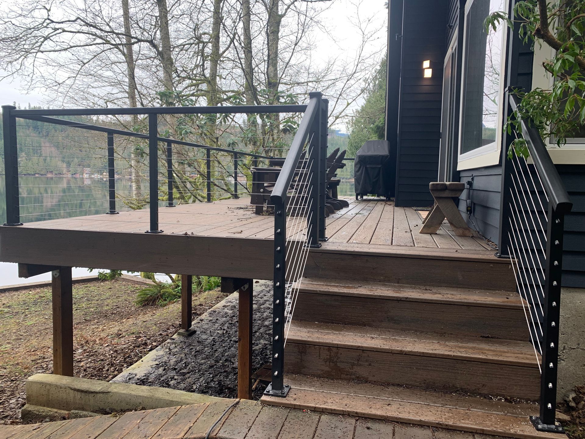 Custom deck and stair railings