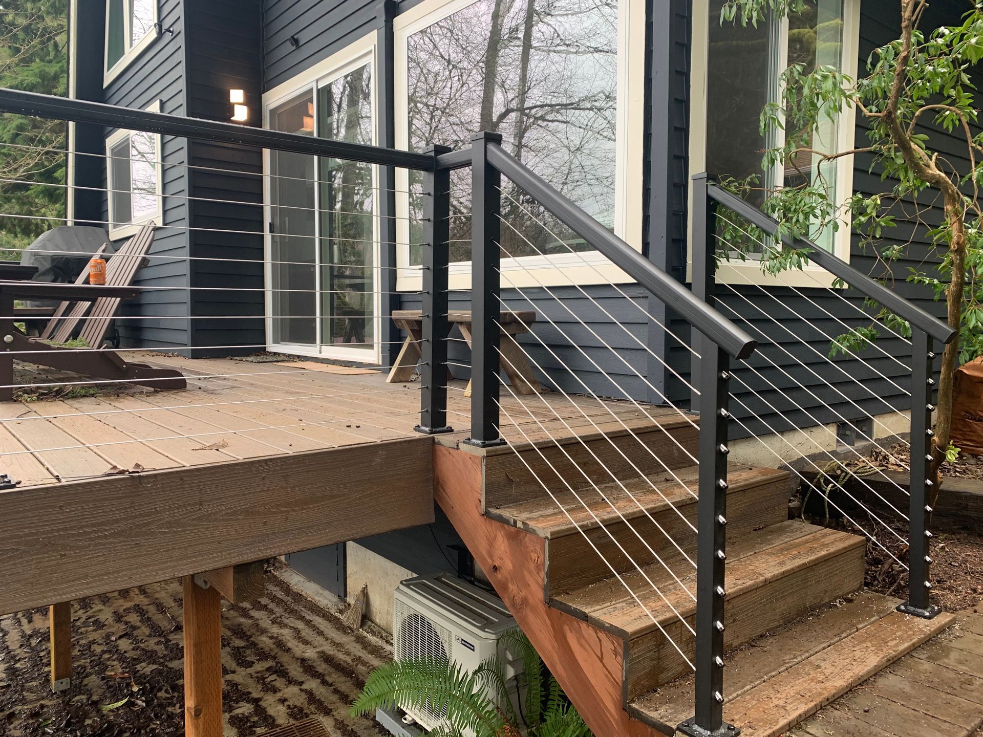 Custom deck and stair railing